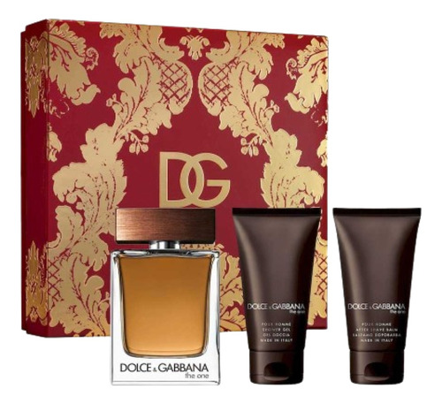 Perfume Masculino Kit Dolce & Gabbana The One Edt 100ml + Gel De Banho 50ml + Pós Barba 50ml | 100% Original Lacrado Com Selo Adipec E Nota Fiscal