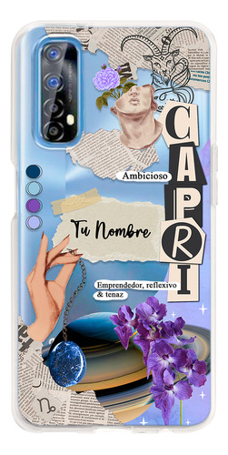 Funda Para Realme Mujer Signo Zodiaco Capricornio Con Nombre