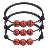 3 Pulseras Basquetbol Unisex Deporte Suerte Amistad B782