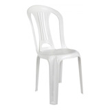 Cadeira Plástico Branca Bistrô Suporta Até 182 Kg Mor