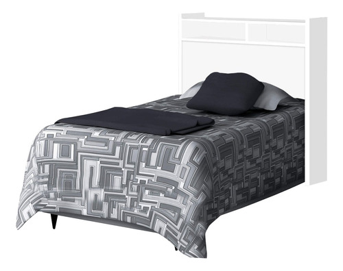  Cabeceira De Cama Box Cambel Móveis Melissa 1 Corpo 95cm X 121cm Branca