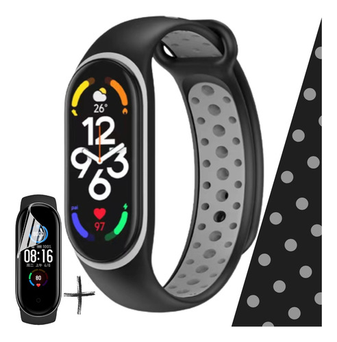 Correa Deportivas Bicolor + Lámina Para Xiaomi Mi Band 7