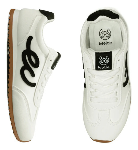 Weide Zapatillas Deportivas Mujer Inspiración Retro Con Cuero Vegano, Plantilla Amortiguadora Eva | Meses sin interés