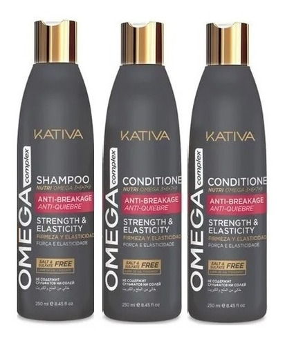 Kit Omega Anti Quiebre Kativa 3 Pza De 250ml