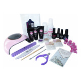 Kit Para Uñas Polygel + Lámpara De 54watts