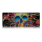 Mouse Pad Extended Xxl Gaming Skull Texturizado