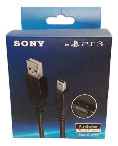 Cable Usb Para Joystick Play Station 3 Con Filtro 1.8mt