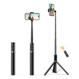 Trípode Y Palo Selfi Atumtek Atss160 157 Cm Negro