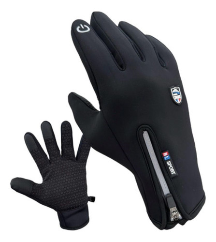 Guantes Moto Touch Neoprene Tactico Termico Cierre Polar