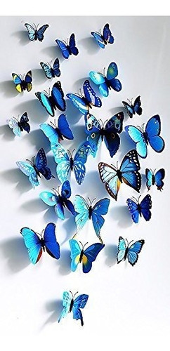3d Azul Mariposa Amor Pegatinas De Pared Mural Pegatinas