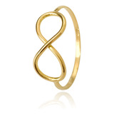 Anel Infinito Fio Ouro 18k 750