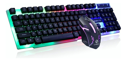 Teclados With Mouse Kits Gamer Pc Mecánico Luces Pc Windows