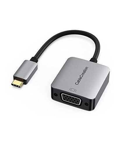 Adaptador Usb C A Vga De Cablecreation, Tipo C A Vga 1080p @