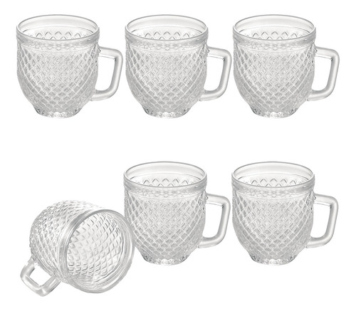 Set X6 Jarros Mug 375 Cc Vidrio Barroco Wheaton Te Cafe