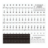 Adesivo C/ Notas Musicais Teclado Piano Orgão Até 88 Teclas