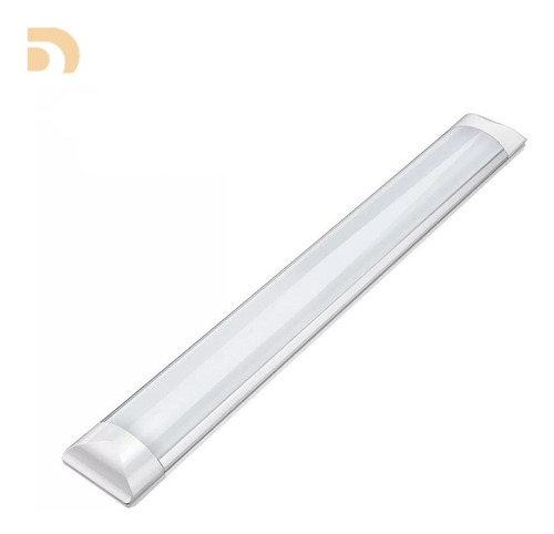 Luminaria Tubular Led Sobrepor Slim 6500k 60cm - Calha Cor Branco Frio 110v/220v