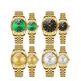 4 Pares Oro Para Pareja Hombre Mujer Relojes Negocio Regalo