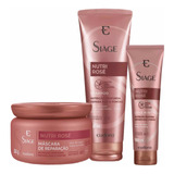 Siàge Nutri Rosé Shampoo + Máscara + Leave In Antitesoura