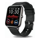 Bluetooth Deportivo Impermeable Reloj Inteligente Correa Negro