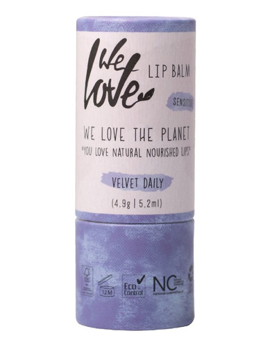 Bálsamo Labios We Love The Planet Velvet Daily 4,9 Gr