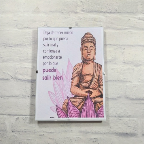 Cuadro Vidrio 13x18 Frases Adorno Regalo Hogar Positivo Crea