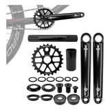 Centro Mid Bmx Crank Set 175mm Con Disco De Aluminio 25 Dts