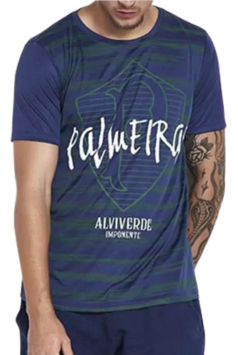 Camiseta Momentus Palmeiras Alviverde Masculino - Marinho E 