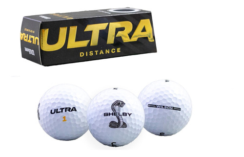 Paquete De Tres Pelotas De Golf Wilson Ultra De 500 Distanc.