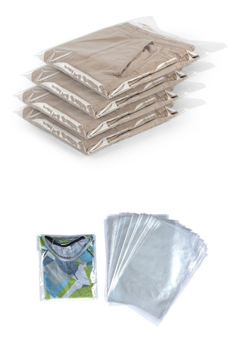 Saco De Plástico Transparente Para Organizar E Embalar Rupas