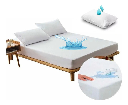 Forro Protector Plástico Antifluidos Cama Combo Personal