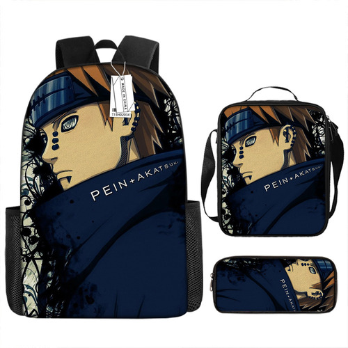 Mochila Naruto, Bolsa Creativa De Tres Piezas Para La Escuel