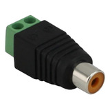 X5u Conector Ficha Rca Hembra A Bornera Led Cctv Jack Htec