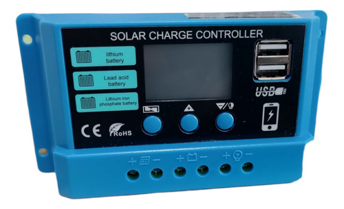 Regulador Pwm Carga Panel Solar 20a 12v 24v Acido/gel/litio 