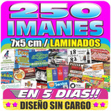 250 Imanes 7x5 Cm Laminados! Full Color Personalizados