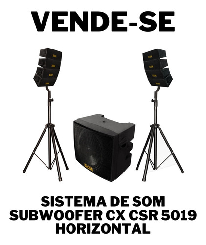 Sistema De Som Subwoofer Cx Csr 5019  Horizontal 500wrms