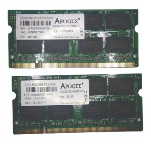 Memoria Ddr2 Para Notebooks 2 Gigas Funcionando 100% Usada