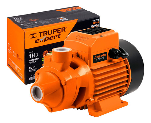 Bomba Eléctrica Periférica Agua 1 Hp, Truper Expert 10070 Color Naranja Fase Eléctrica Monofásica Frecuencia 60 Hz