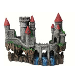 Adorno Castillo Medieval Grande 30 Cm X 24 Cm X 10 Cm Pecera