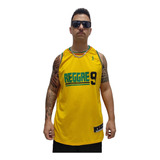 Regata Basquete M10 Reggae 9 Amarelo Rastafari Roots Dubsoun