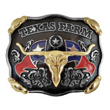 Fivela Cowboy Country Texas Farm Longhorn Luxo Original Lançamento Para Cinto Exclusiva Oferta