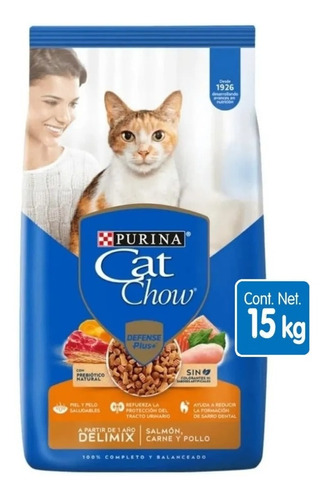 Alimento Cat Chow Defense Plus Gato Adulto Sabor Mix 15kg