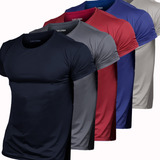 Kit 5 Camisas Dry Fit Academia Esportiva Com Proteção Uv