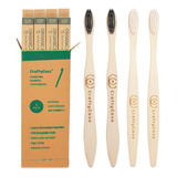 Craftycasa Cepillo De Dientes De Bambu Biodegradable Con Cer