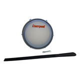 Tamborim Liverpool Profissional 6'' Nylon Azul Com Baqueta