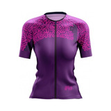 Jersey De Ciclismo Pro Ruta Mtb Manga Corta Mujer Morado