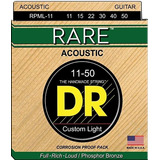 Cuerdas Guitarra Electroacúst Custom 11/50 Rare Dr Rpml-11 +