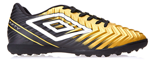 Chuteira Society Fifty V Umbro Cor Dourado Preto Branco Tamanho 40