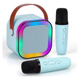 Bocinas Portátiles Bluetooth Karaoke Con 2 Micrófonos