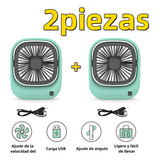 2 Piezas Mini Ventilador Eléctrico Y Portatil Recargable