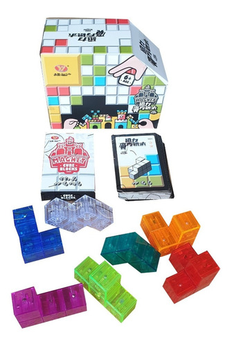 Cubo Soma Magnetico Reto Mental Iman Puzzle + Tarjetas 